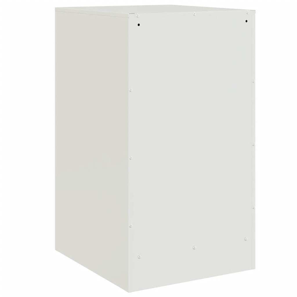 Comodino Bianco 34,5x39x62 cm in Acciaio