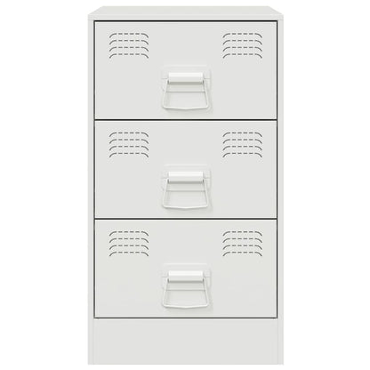 Comodini 2 pz Bianchi 34,5x39x62 cm in Acciaio