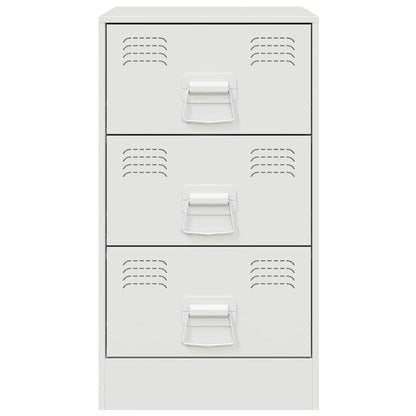 Comodini 2 pz Bianchi 34,5x39x62 cm in Acciaio - homemem39