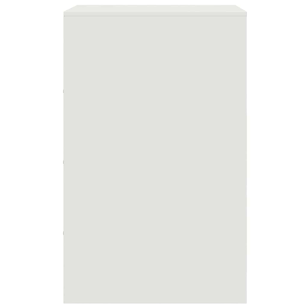 Comodini 2 pz Bianchi 34,5x39x62 cm in Acciaio