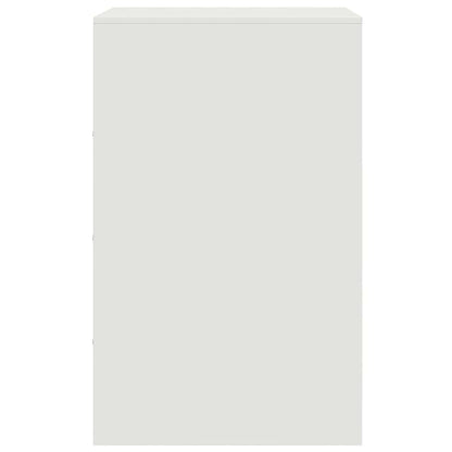 Comodini 2 pz Bianchi 34,5x39x62 cm in Acciaio