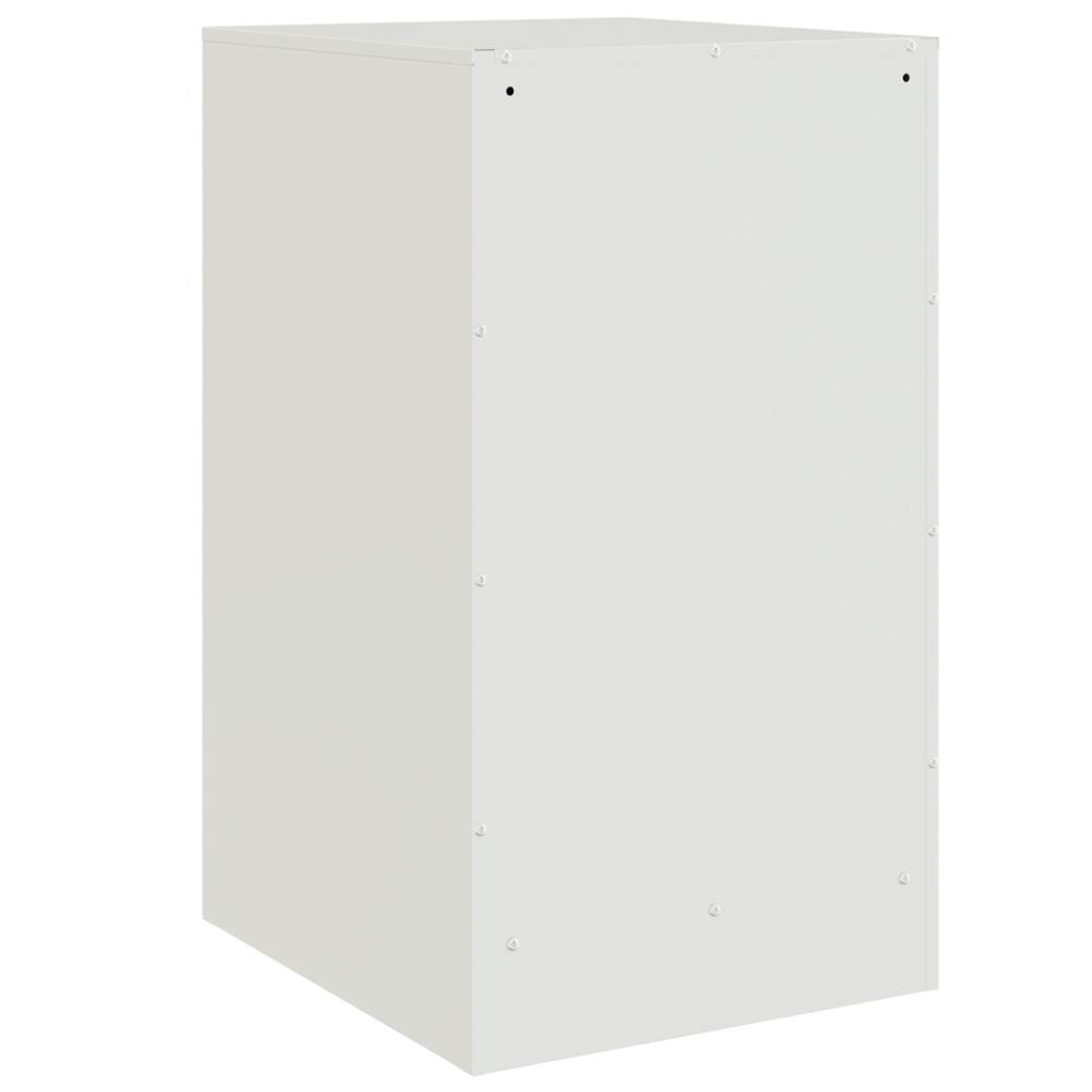 Comodini 2 pz Bianchi 34,5x39x62 cm in Acciaio
