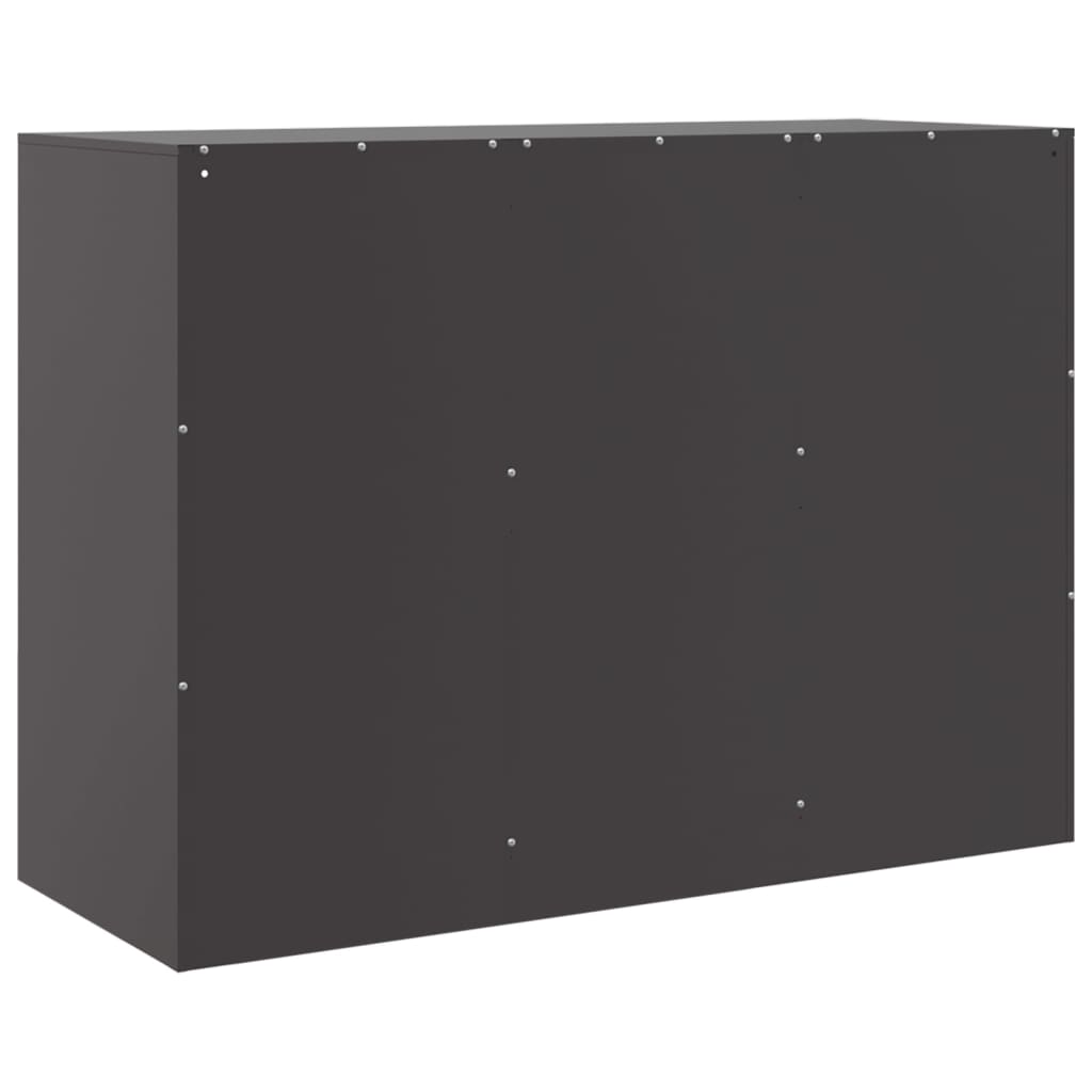Credenza Nera 99x39x73 cm in Acciaio - homemem39