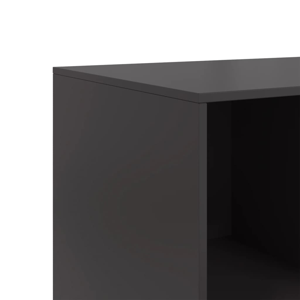 Credenza Nera 99x39x73 cm in Acciaio - homemem39