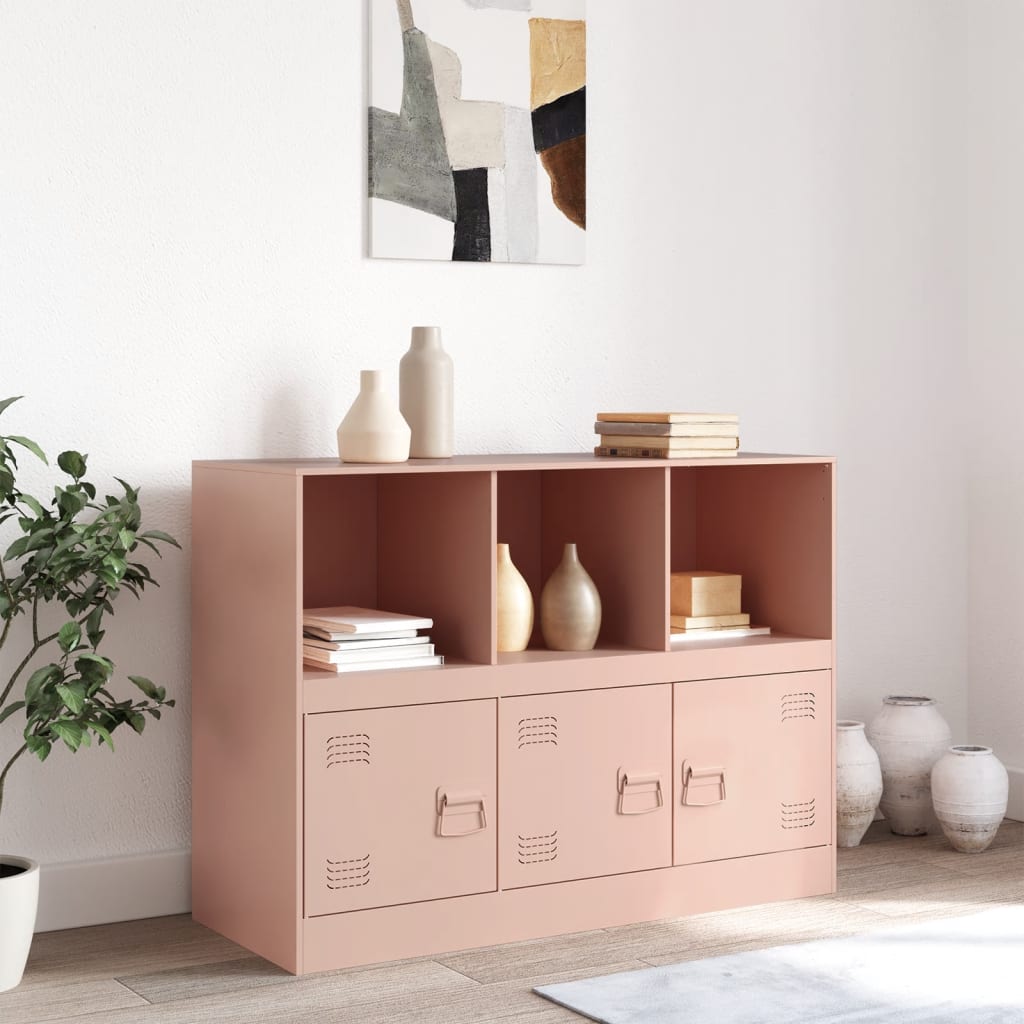 Pink Sideboard 99x39x73 cm in Steel