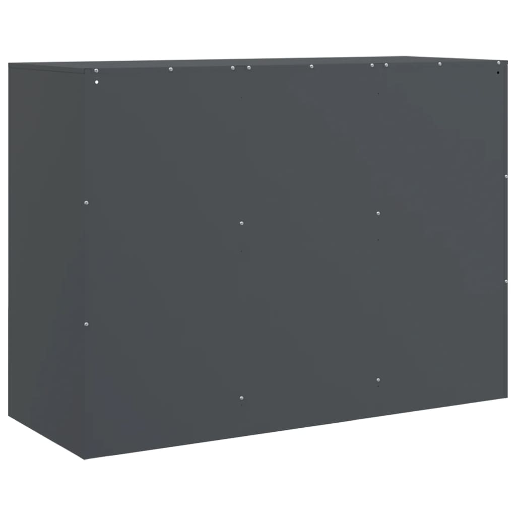 Credenza Antracite 99x39x73 cm in Acciaio - homemem39
