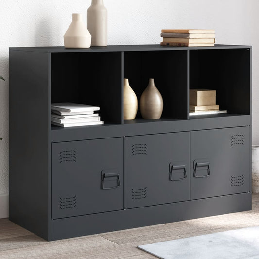 Credenza Antracite 99x39x73 cm in Acciaio