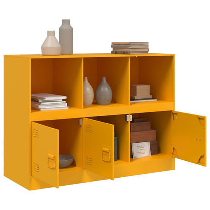 Mustard Yellow Sideboard 99x39x73 cm in Steel