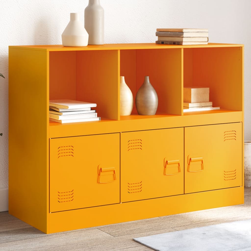 Mustard Yellow Sideboard 99x39x73 cm in Steel