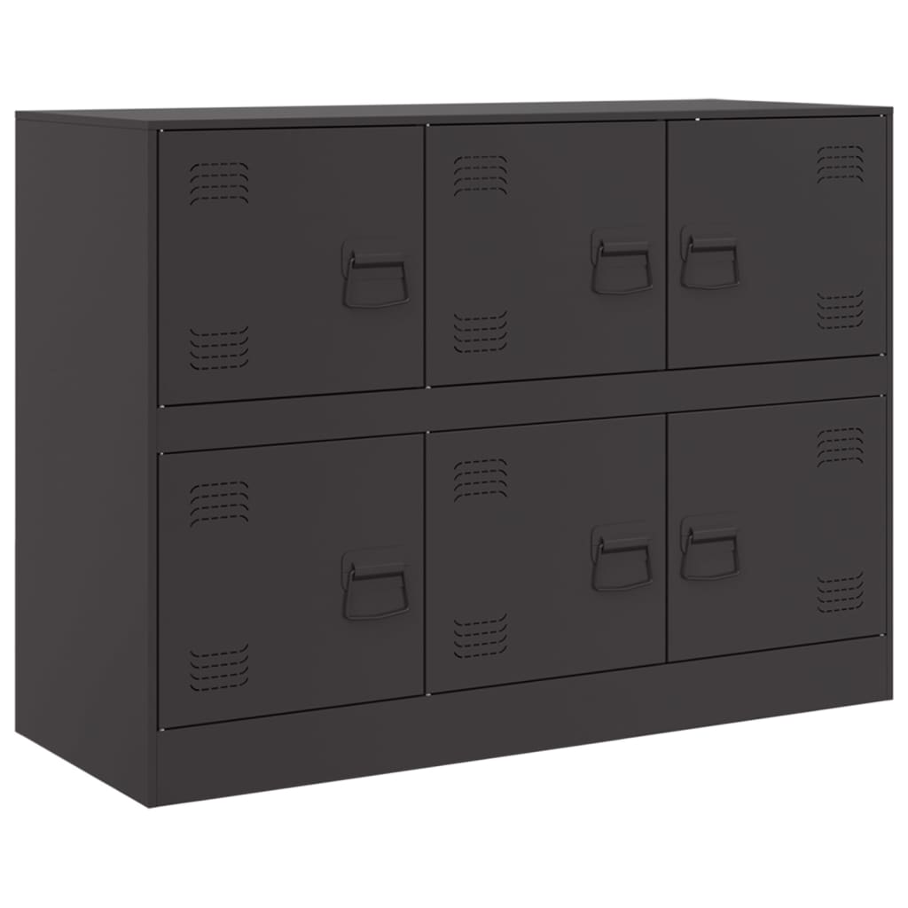 Black Sideboard 99x39x73 cm in Steel