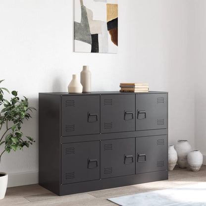 Black Sideboard 99x39x73 cm in Steel