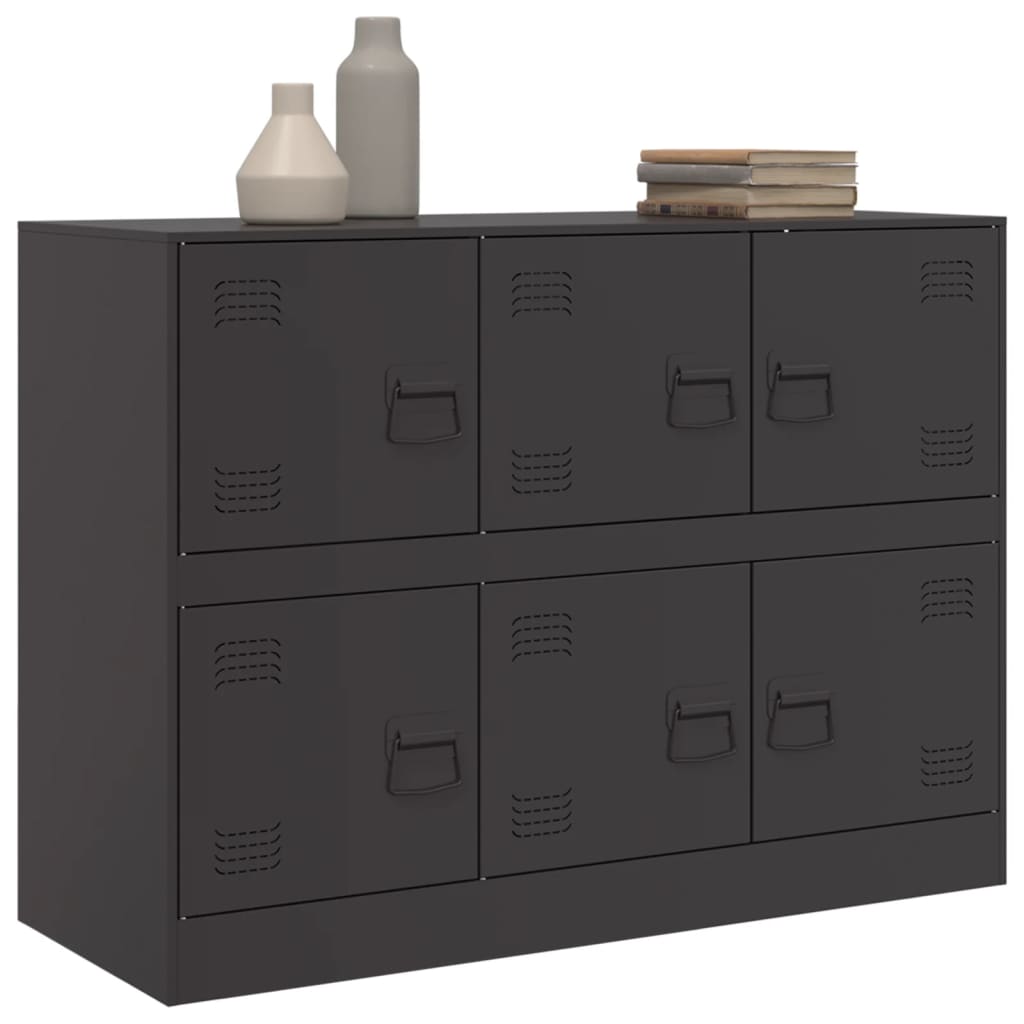 Black Sideboard 99x39x73 cm in Steel