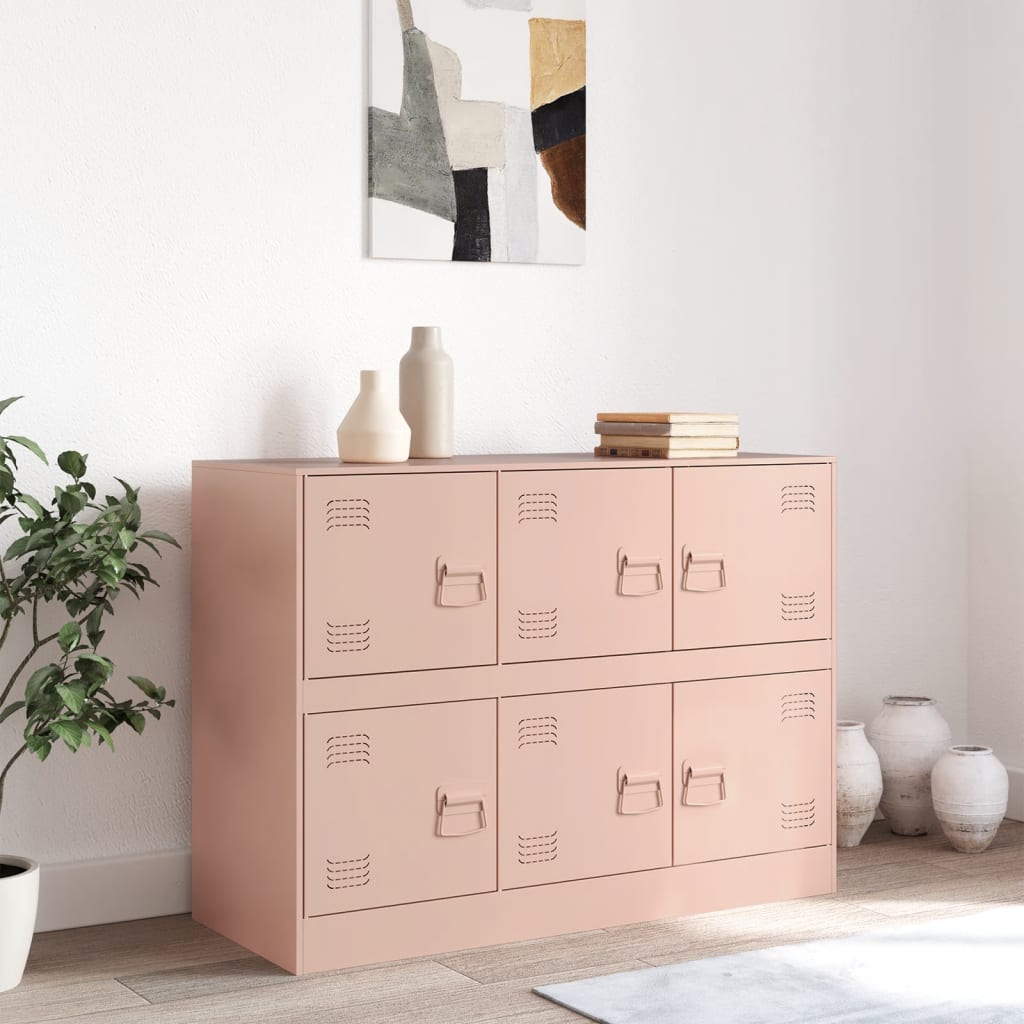 Credenza Rosa 99x39x73 cm in Acciaio - homemem39
