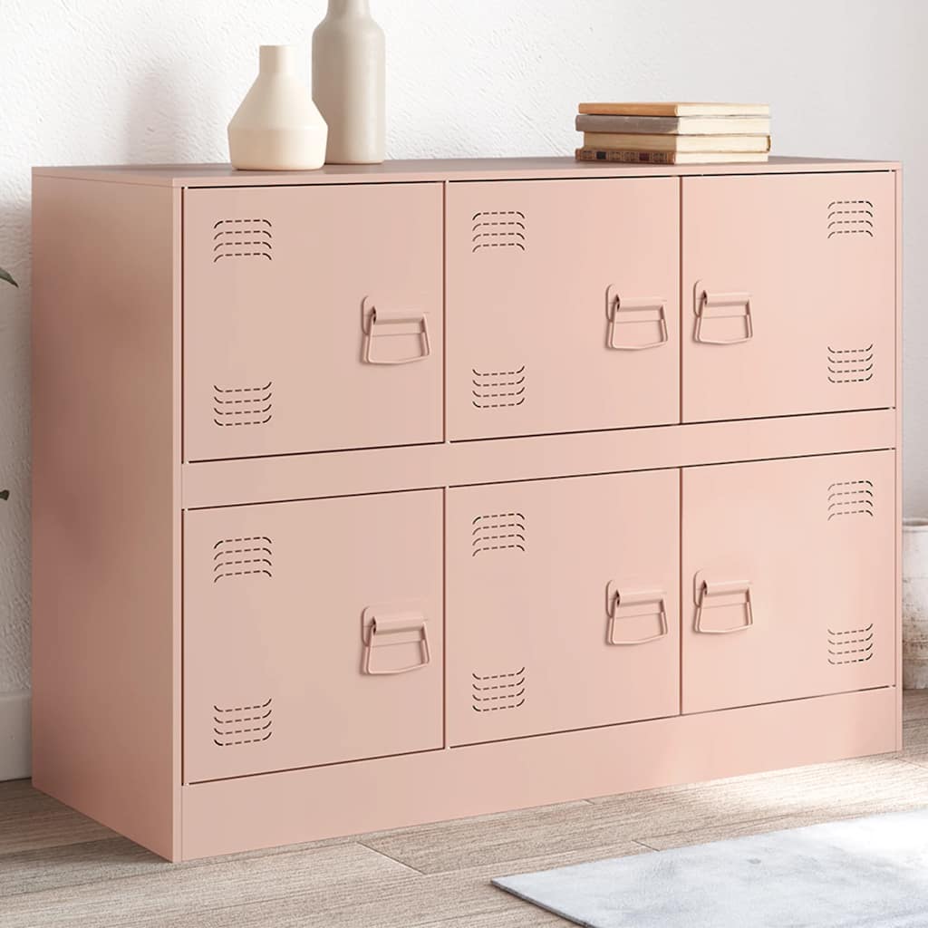 Credenza Rosa 99x39x73 cm in Acciaio - homemem39