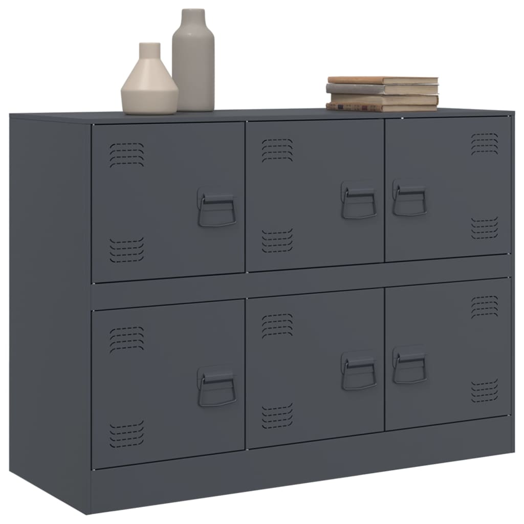 Anthracite Sideboard 99x39x73 cm in Steel