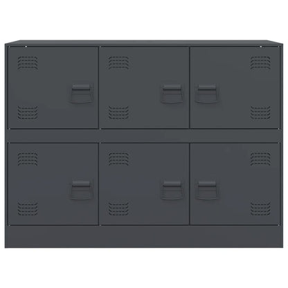 Anthracite Sideboard 99x39x73 cm in Steel