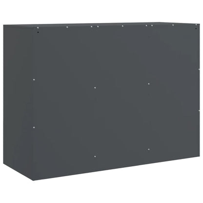 Anthracite Sideboard 99x39x73 cm in Steel