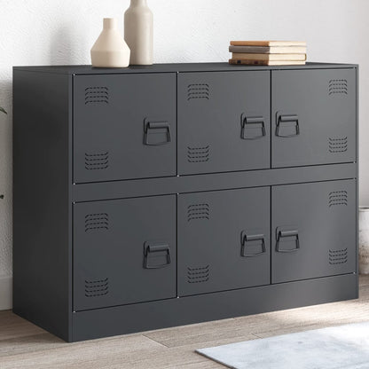 Anthracite Sideboard 99x39x73 cm in Steel