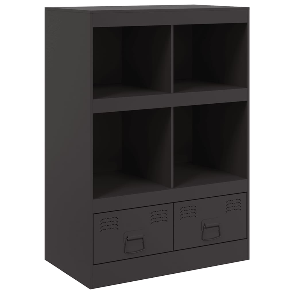 Credenza Nera 67x39x95 cm in Acciaio