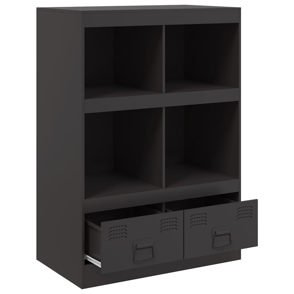 Credenza Nera 67x39x95 cm in Acciaio
