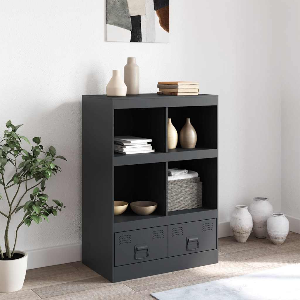 Credenza Antracite 67x39x95 cm in Acciaio