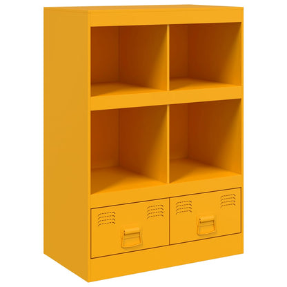 Credenza Giallo Senape 67x39x95 cm in Acciaio