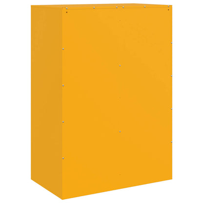 Credenza Giallo Senape 67x39x95 cm in Acciaio - homemem39