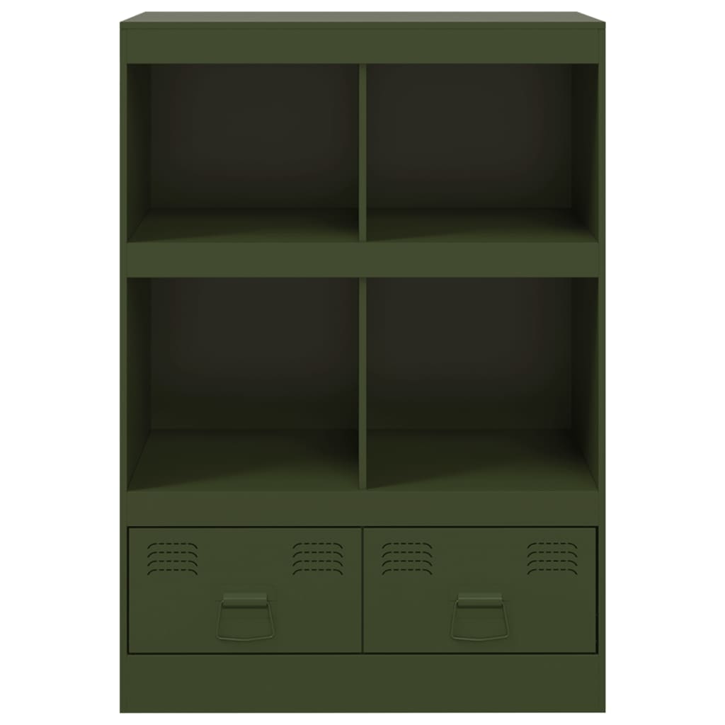 Credenza Verde Oliva 67x39x95 cm in Acciaio