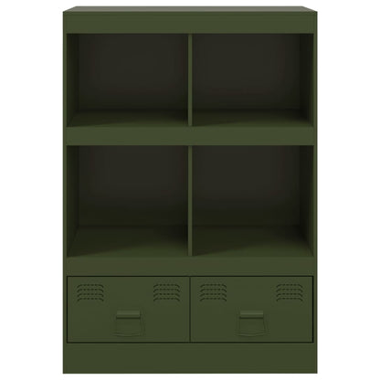 Credenza Verde Oliva 67x39x95 cm in Acciaio