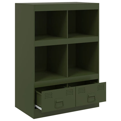 Credenza Verde Oliva 67x39x95 cm in Acciaio