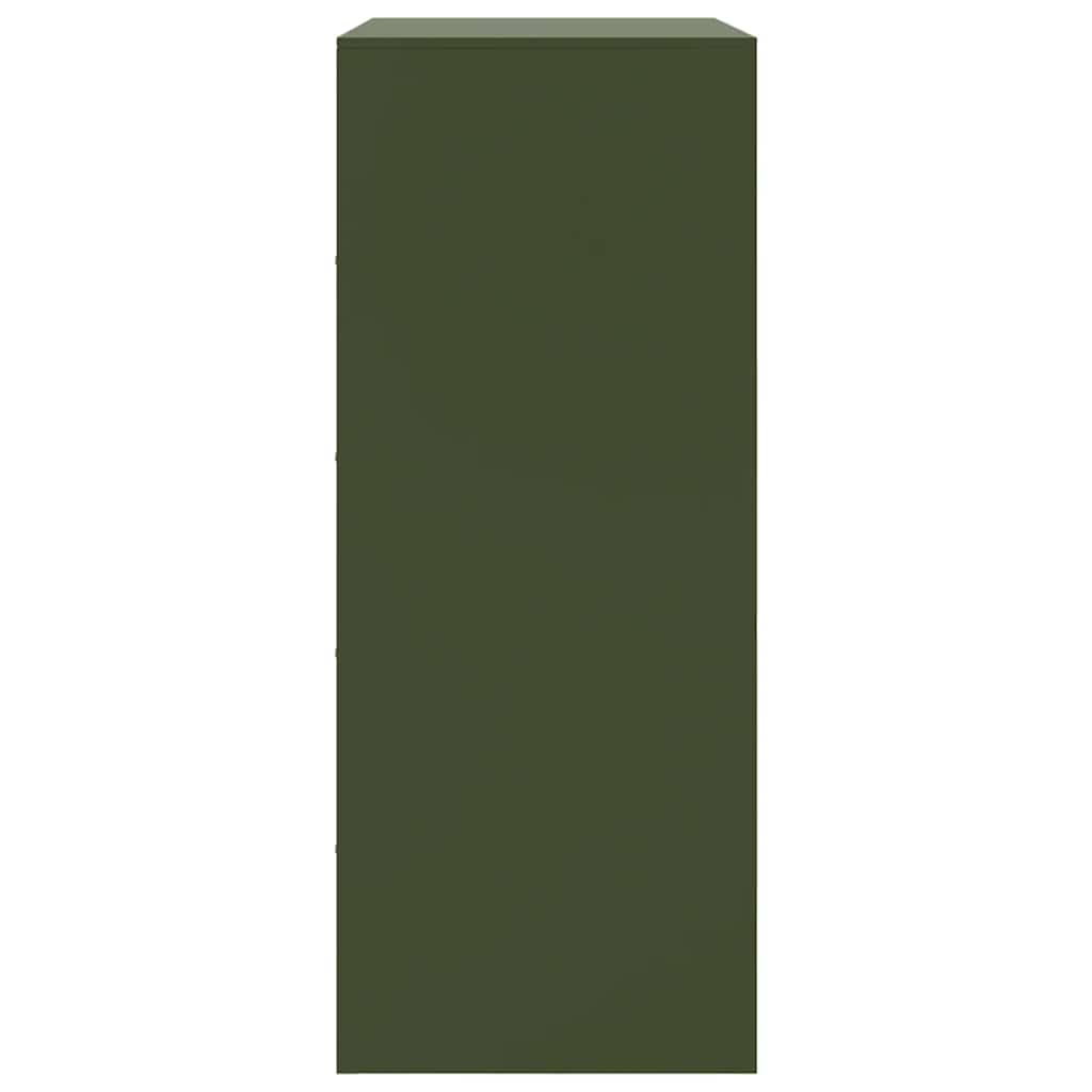 Credenza Verde Oliva 67x39x95 cm in Acciaio
