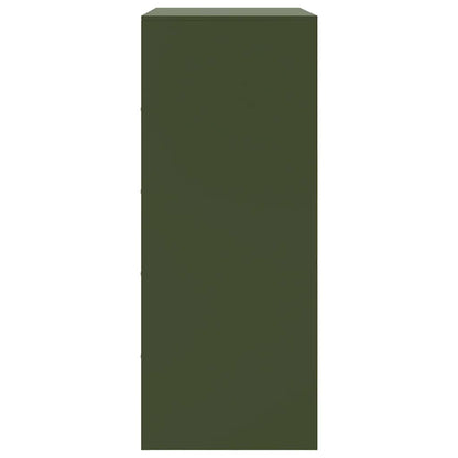 Credenza Verde Oliva 67x39x95 cm in Acciaio