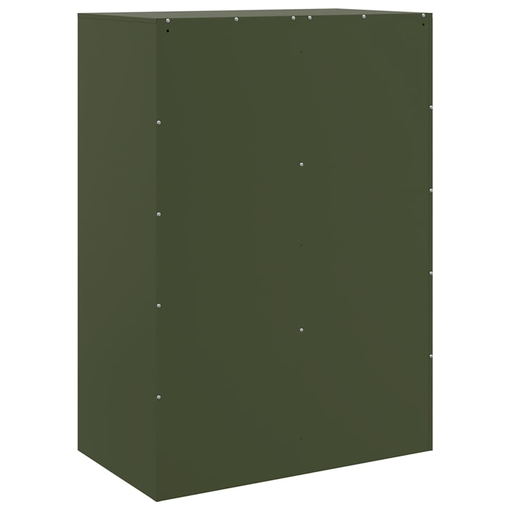 Credenza Verde Oliva 67x39x95 cm in Acciaio