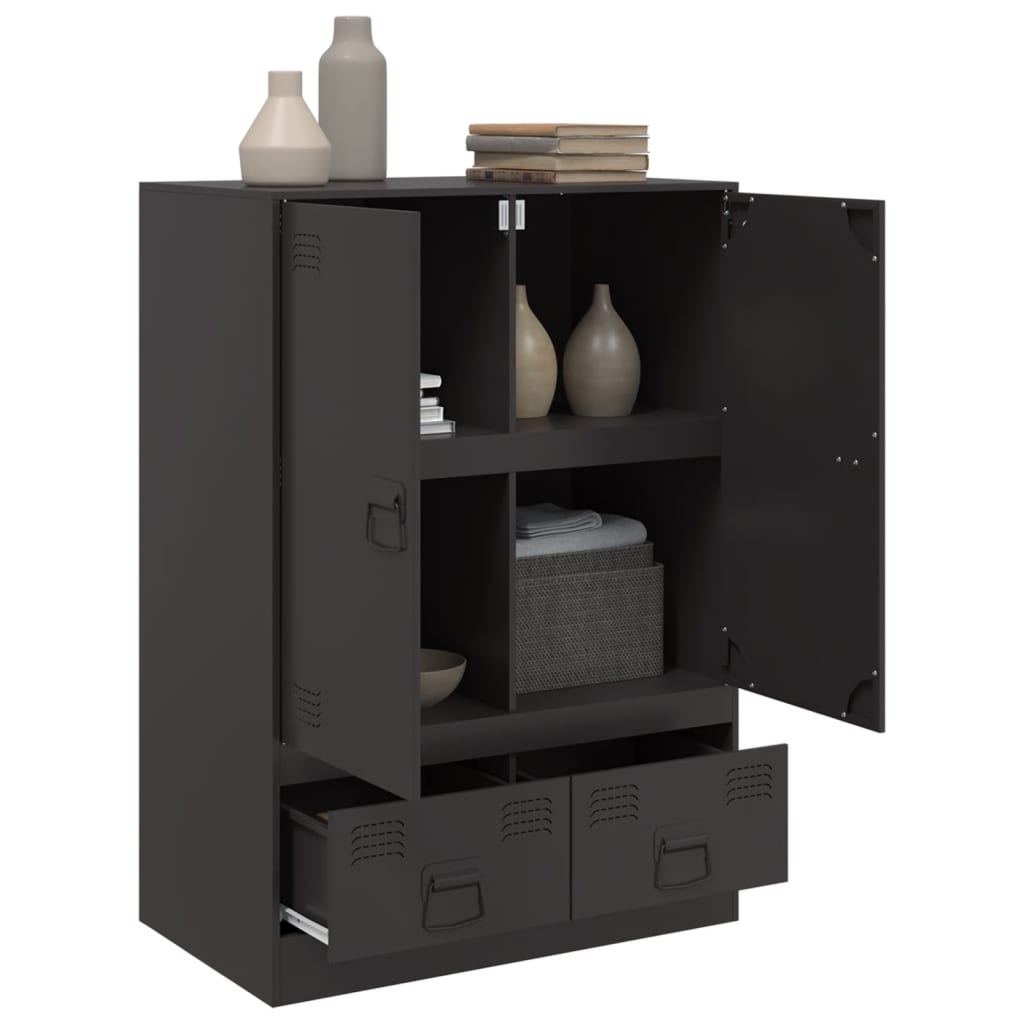 Black Sideboard 67x39x95 cm in Steel