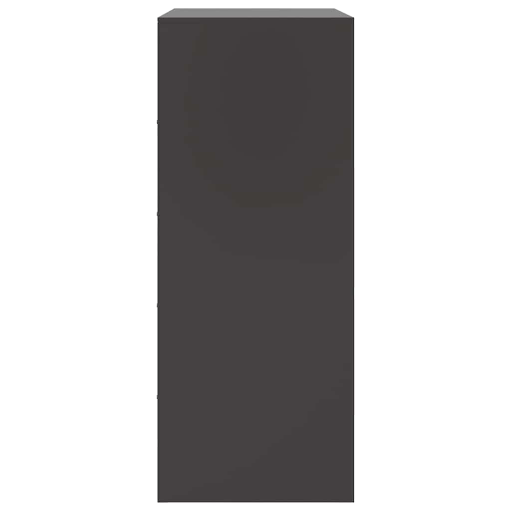 Credenza Nera 67x39x95 cm in Acciaio