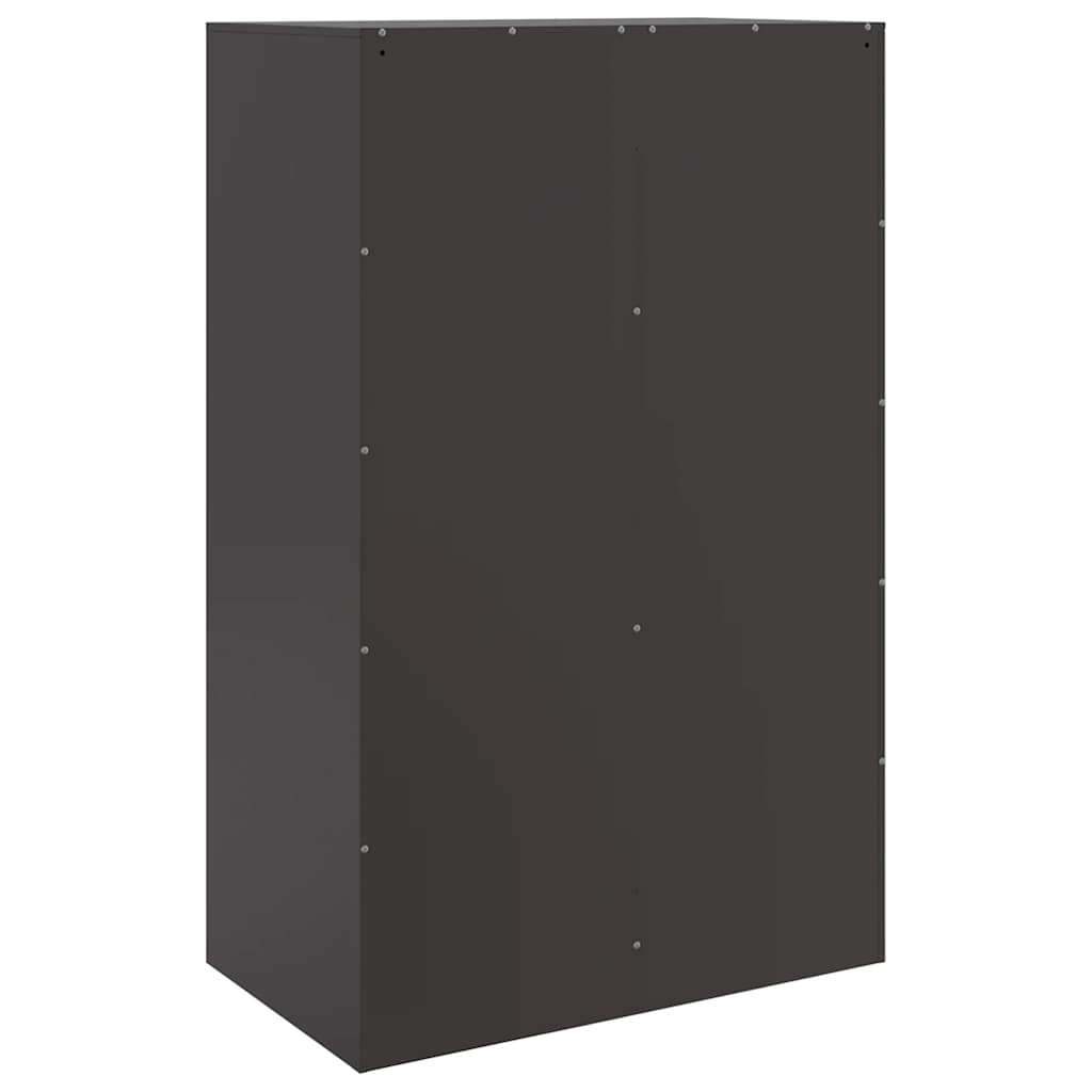Credenza Nera 67x39x95 cm in Acciaio
