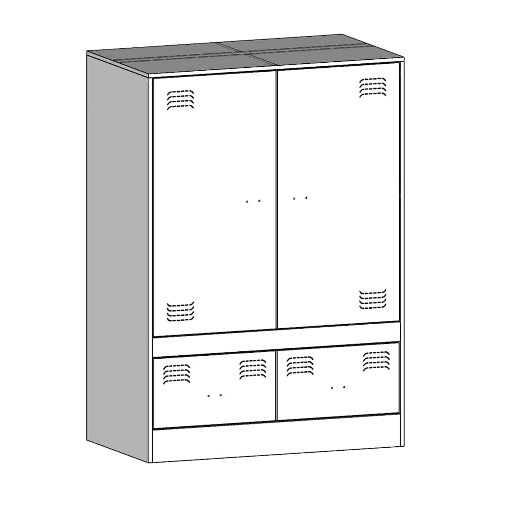 Credenza Nera 67x39x95 cm in Acciaio