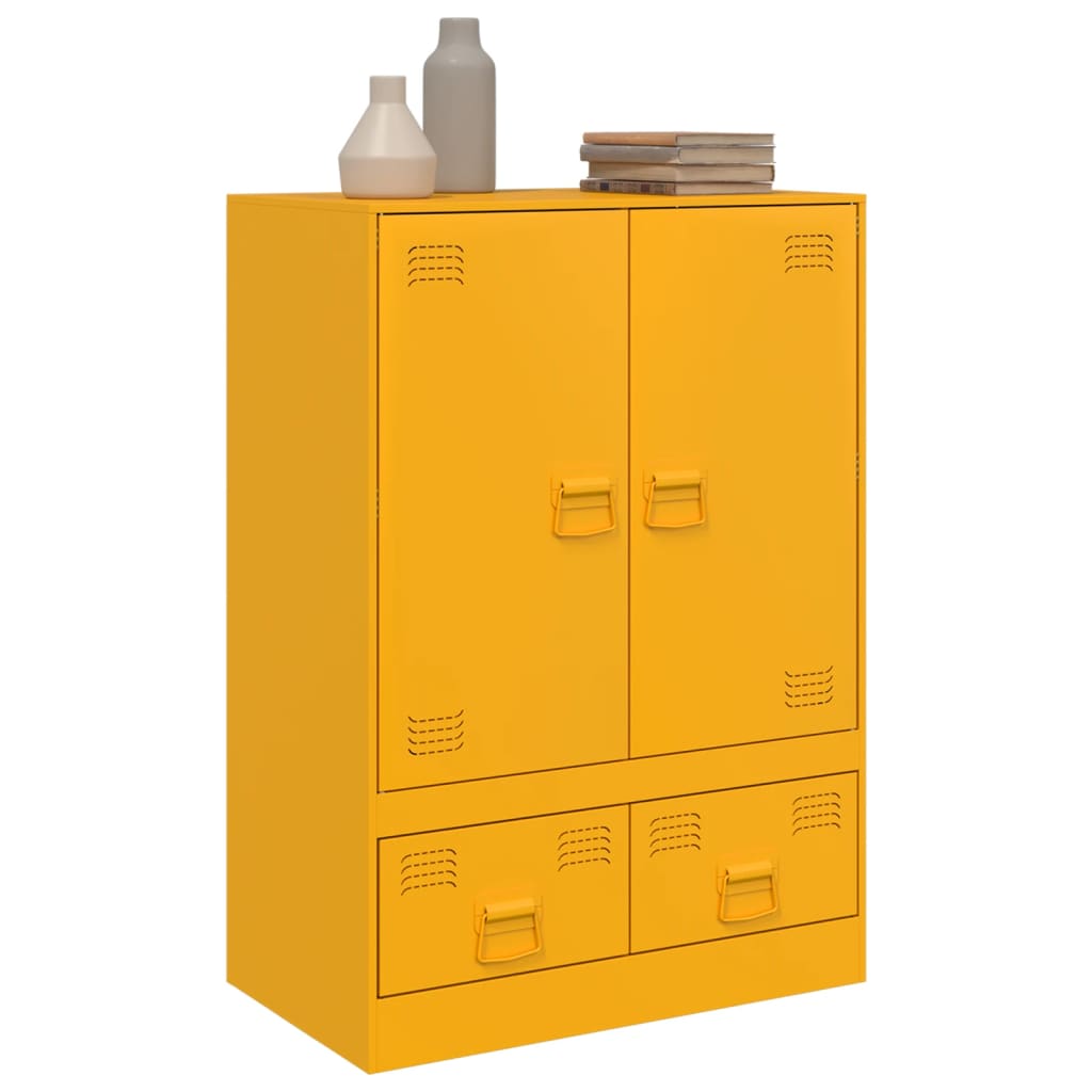 Mustard Yellow Sideboard 67x39x95 cm in Steel