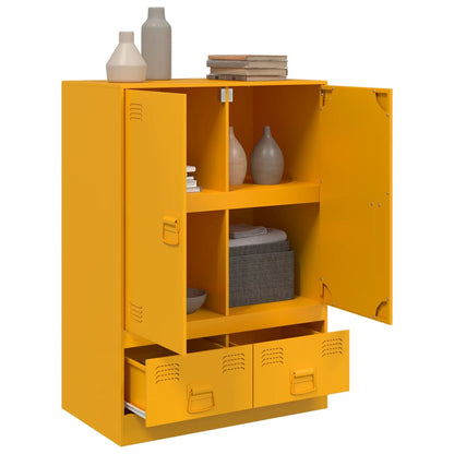 Mustard Yellow Sideboard 67x39x95 cm in Steel