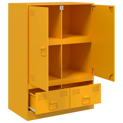 Mustard Yellow Sideboard 67x39x95 cm in Steel