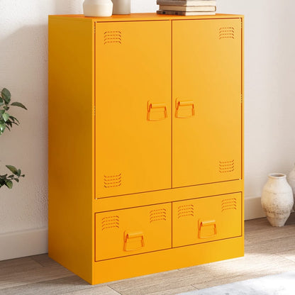 Mustard Yellow Sideboard 67x39x95 cm in Steel