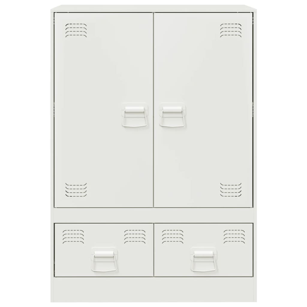 White Sideboard 67x39x95 cm in Steel