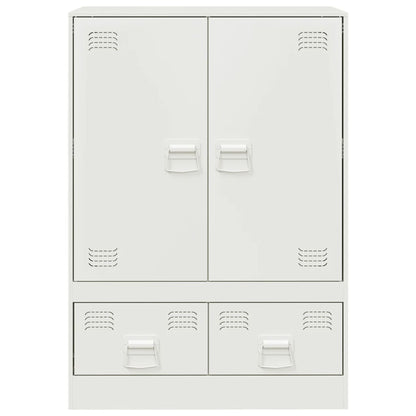 White Sideboard 67x39x95 cm in Steel