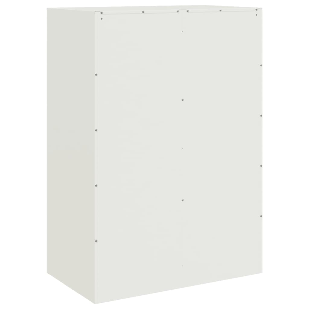 White Sideboard 67x39x95 cm in Steel