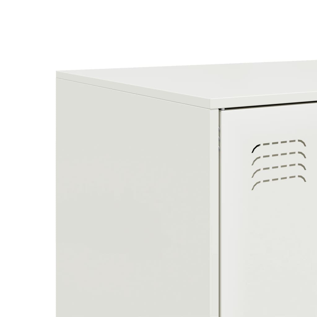 White Sideboard 67x39x95 cm in Steel