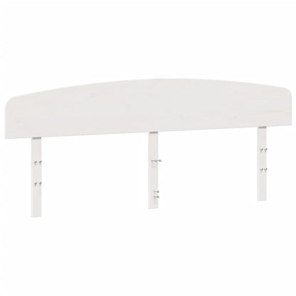 Testiera Bianca 180 cm in Legno Massello di Pino - homemem39