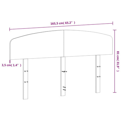 Testiera Marrone Cera 160 cm in Legno Massello di Pino