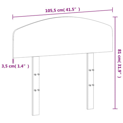 Wachsbraunes Kopfteil 100 cm aus massivem Kiefernholz