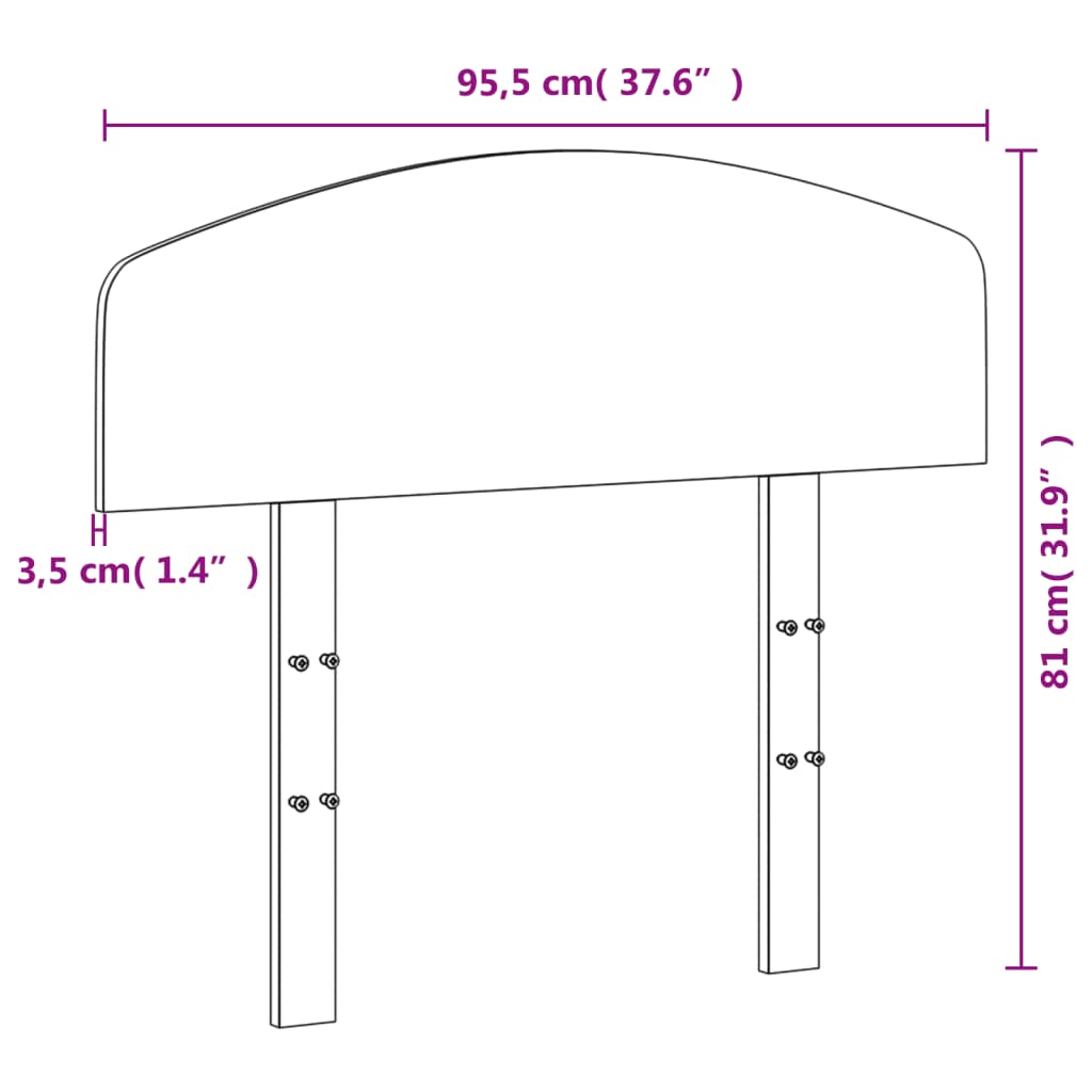 Testiera Marrone Cera 90 cm in Legno Massello di Pino