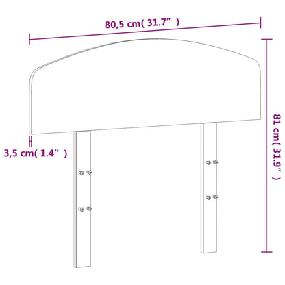 Testiera Marrone Cera 75 cm in Legno Massello di Pino